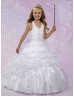 Luxury Beaded Organza Halter Neck Long Flower Girl Dress With Train